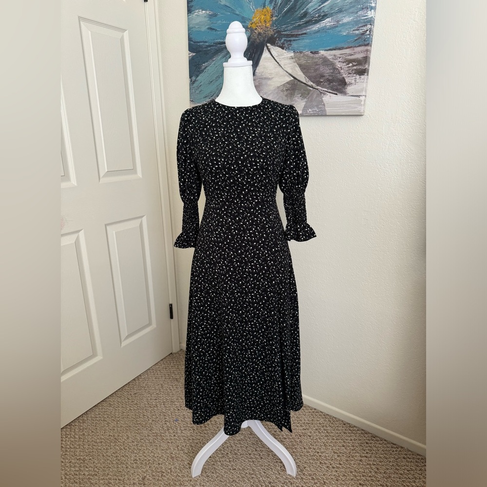 Black midi dress